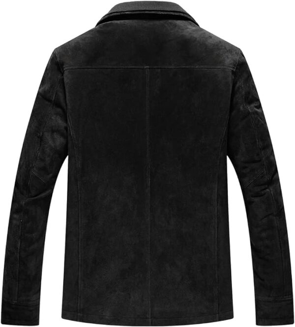 Mens Suede Jacket Long Leather Jacket For Men - Image 3