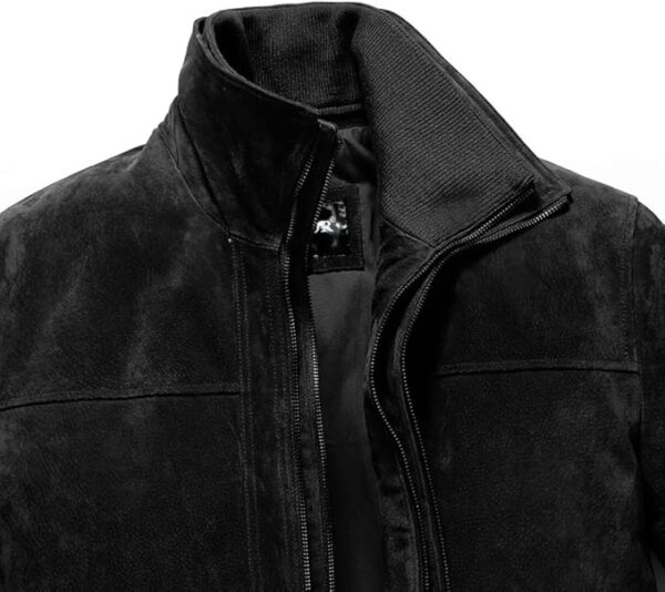 Mens Suede Jacket Long Leather Jacket For Men - Image 2