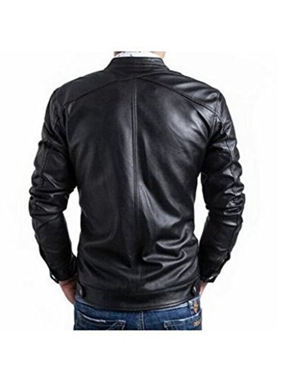 Fashion Leather Jacket Black Casual Jacket For Men - Image 2