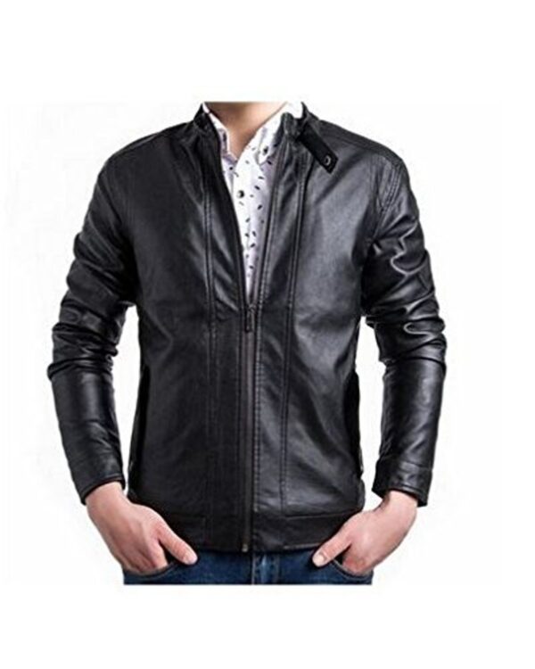 Fashion Leather Jacket Black Casual Jacket For Men